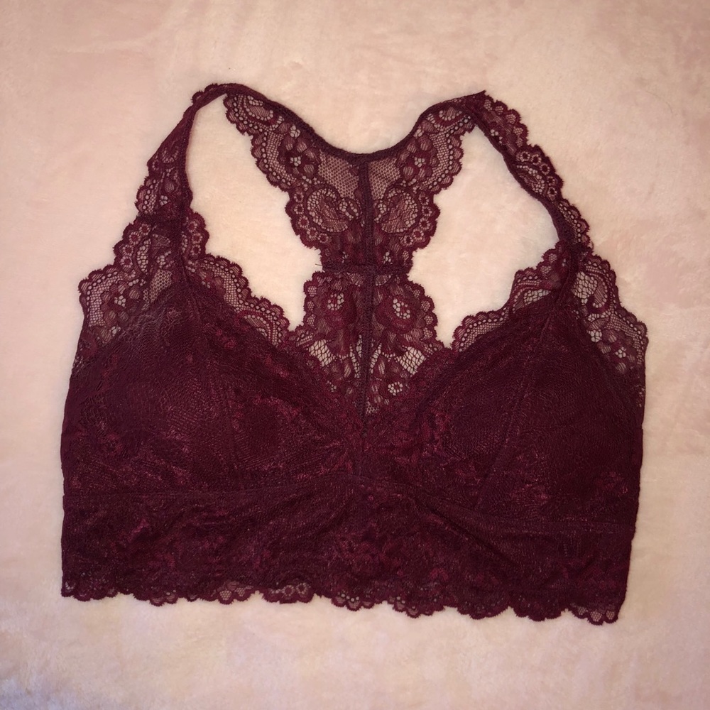 Burgundy Lace Bralette